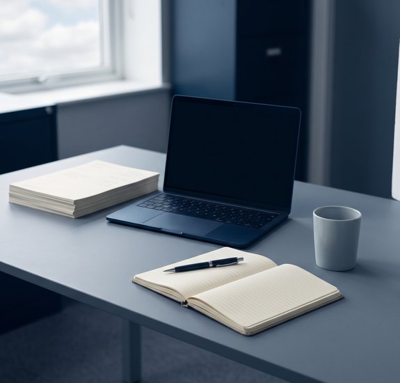 Mesa de trabalho da Luro Contabilidade